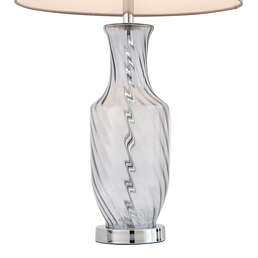 Pagazzi Rigl Twist Grey Glass Table Lamp