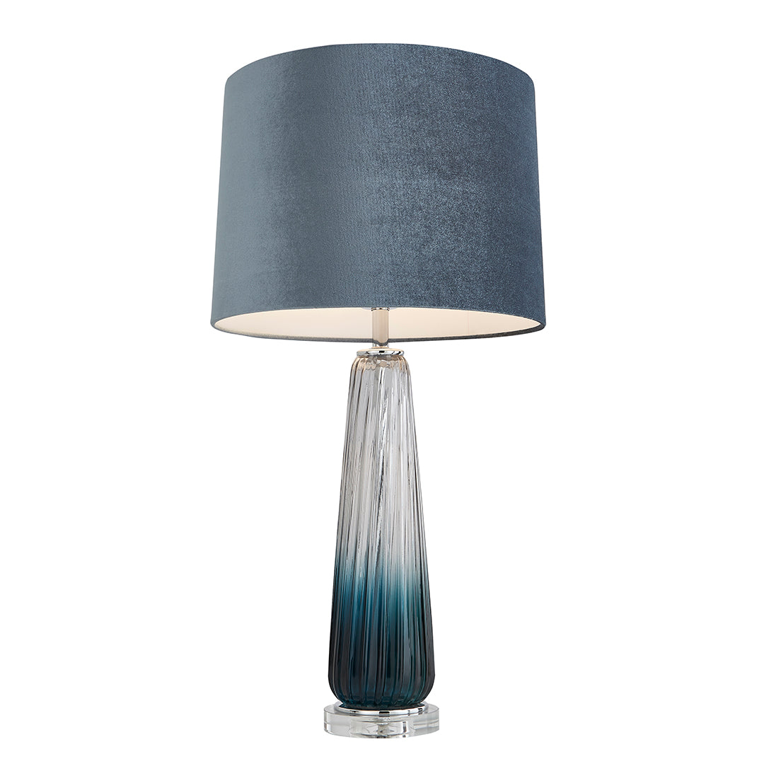 Pagazzi Alura Tapered Blue Ombre Glass Table Lamp
