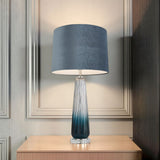 Pagazzi Alura Tapered Blue Ombre Glass Table Lamp