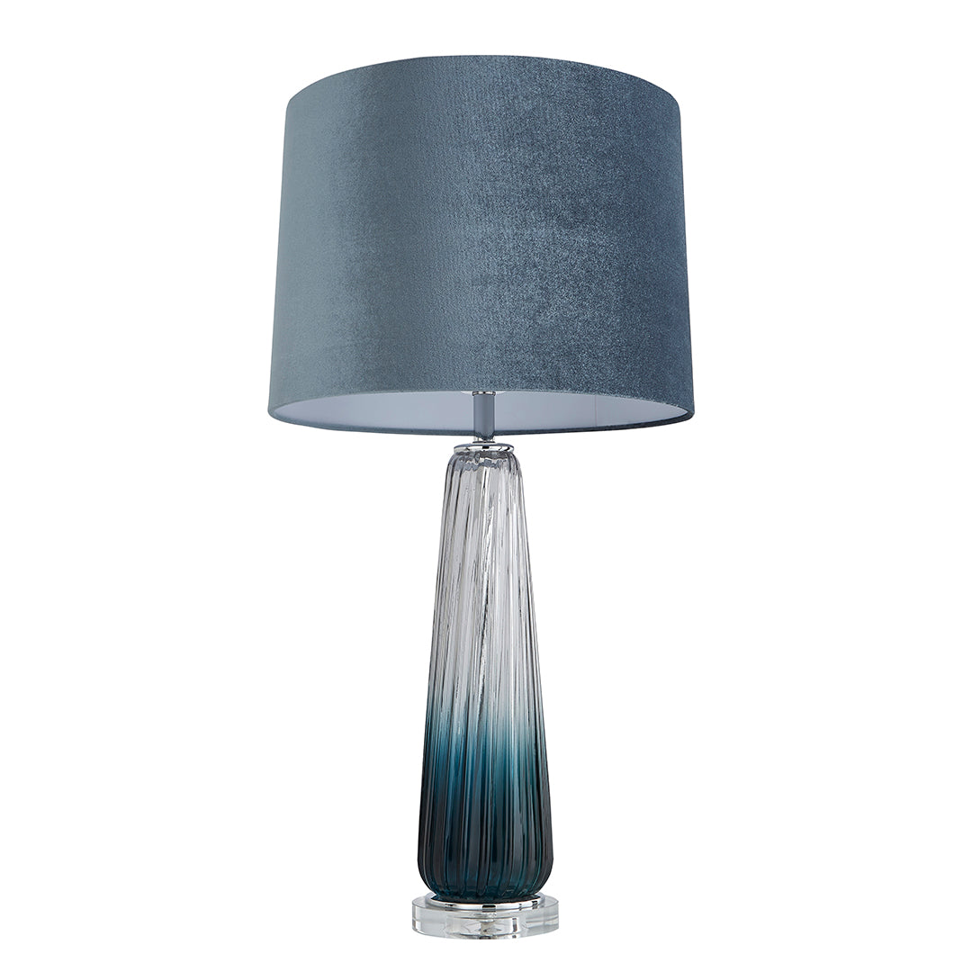 Pagazzi Alura Tapered Blue Ombre Glass Table Lamp