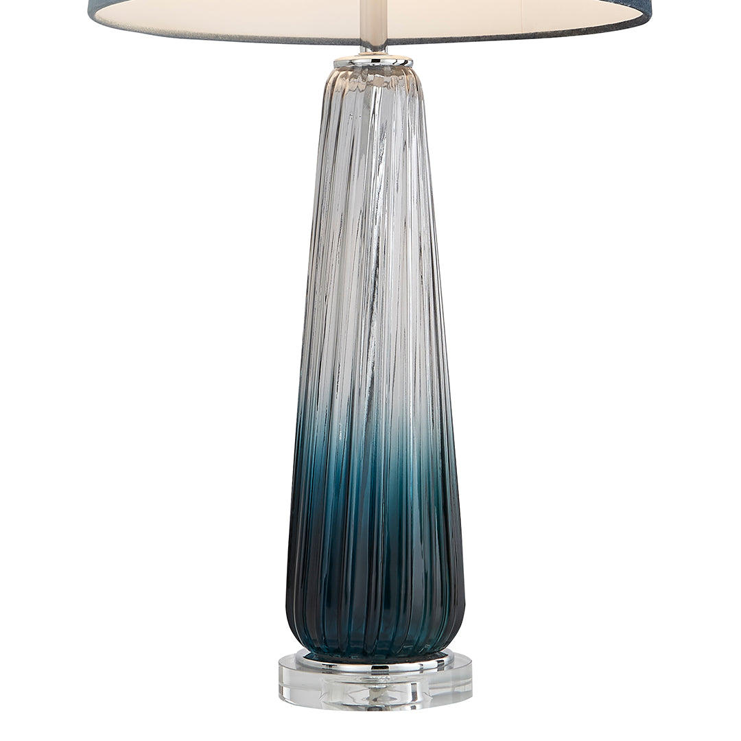 Pagazzi Alura Tapered Blue Ombre Glass Table Lamp