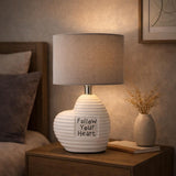 Pagazzi Willow Ceramic Table Lamp with Grey Shade
