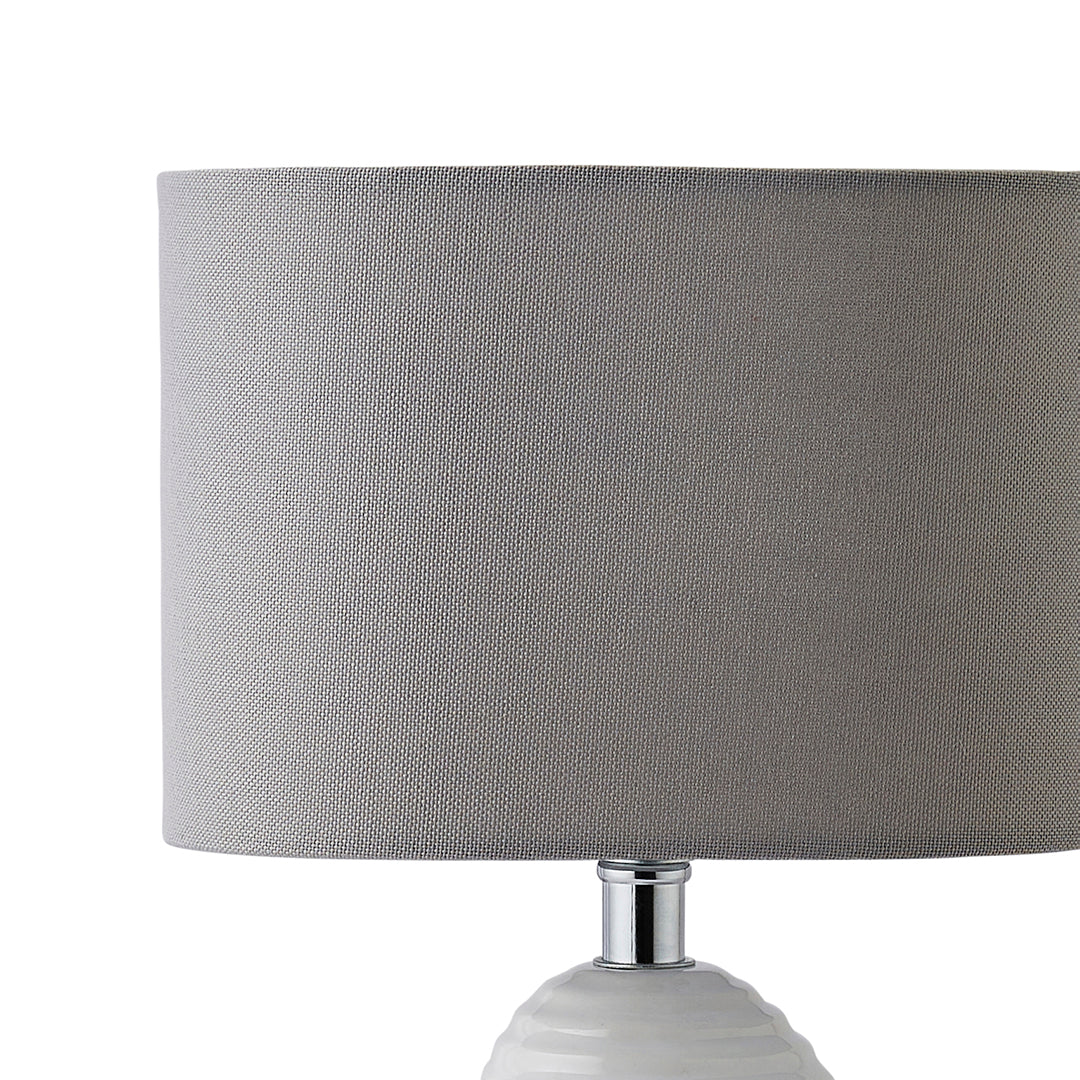 Pagazzi Willow Ceramic Table Lamp with Grey Shade