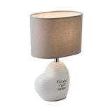 Pagazzi Willow Ceramic Table Lamp with Grey Shade