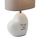 Pagazzi Willow Ceramic Table Lamp with Grey Shade