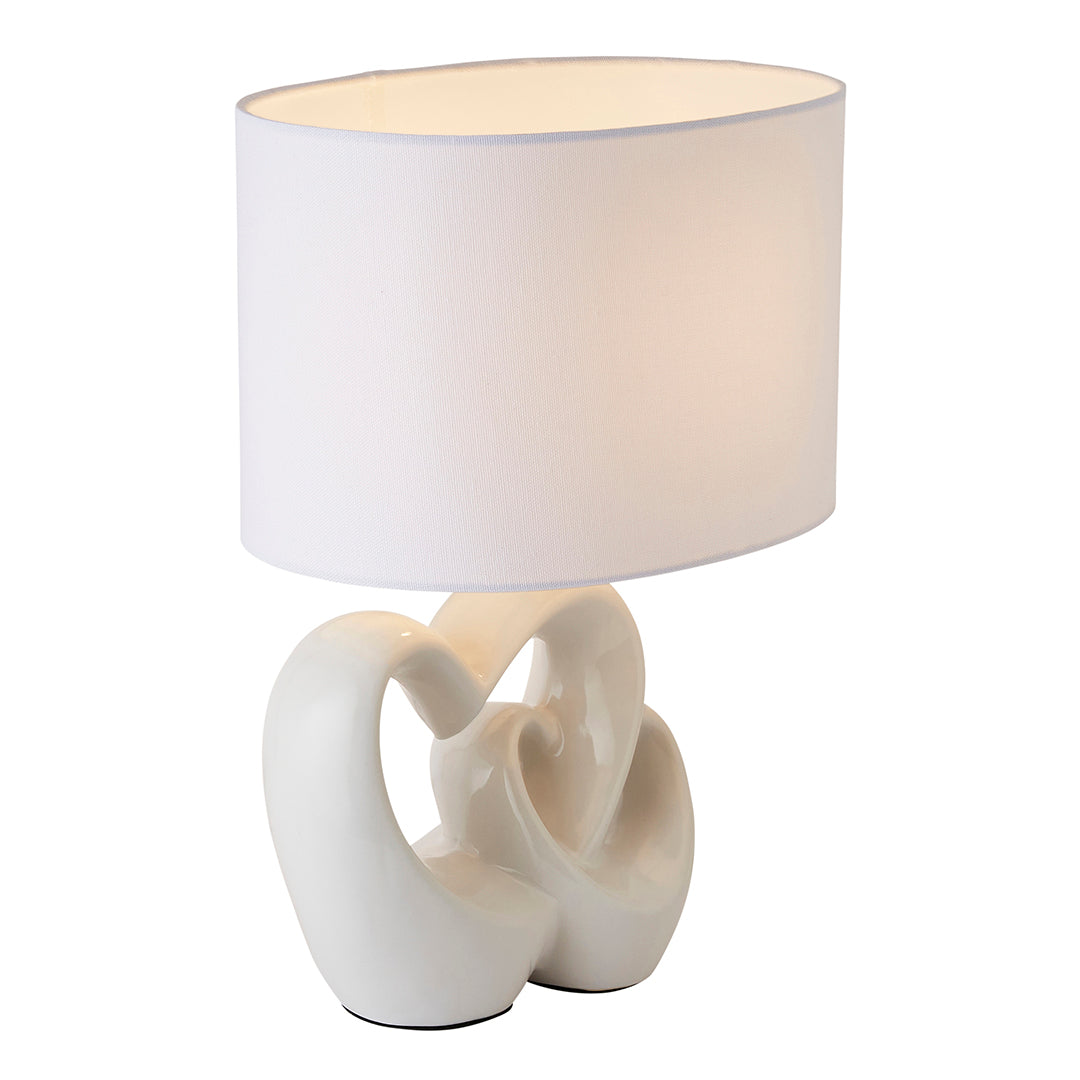 Pagazzi Link White Ceramic Table Lamp