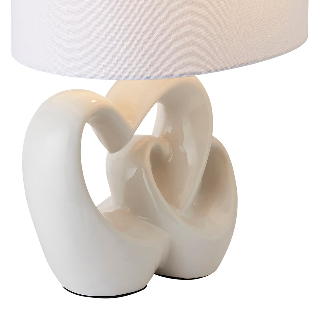 Pagazzi Link White Ceramic Table Lamp