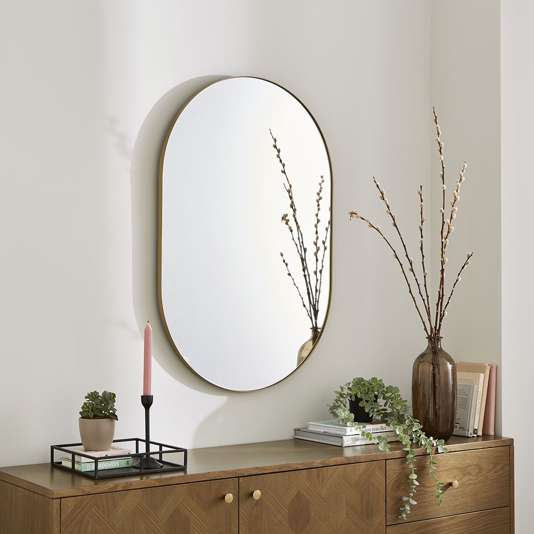 Pagazzi Stoob Champagne Oval Mirror
