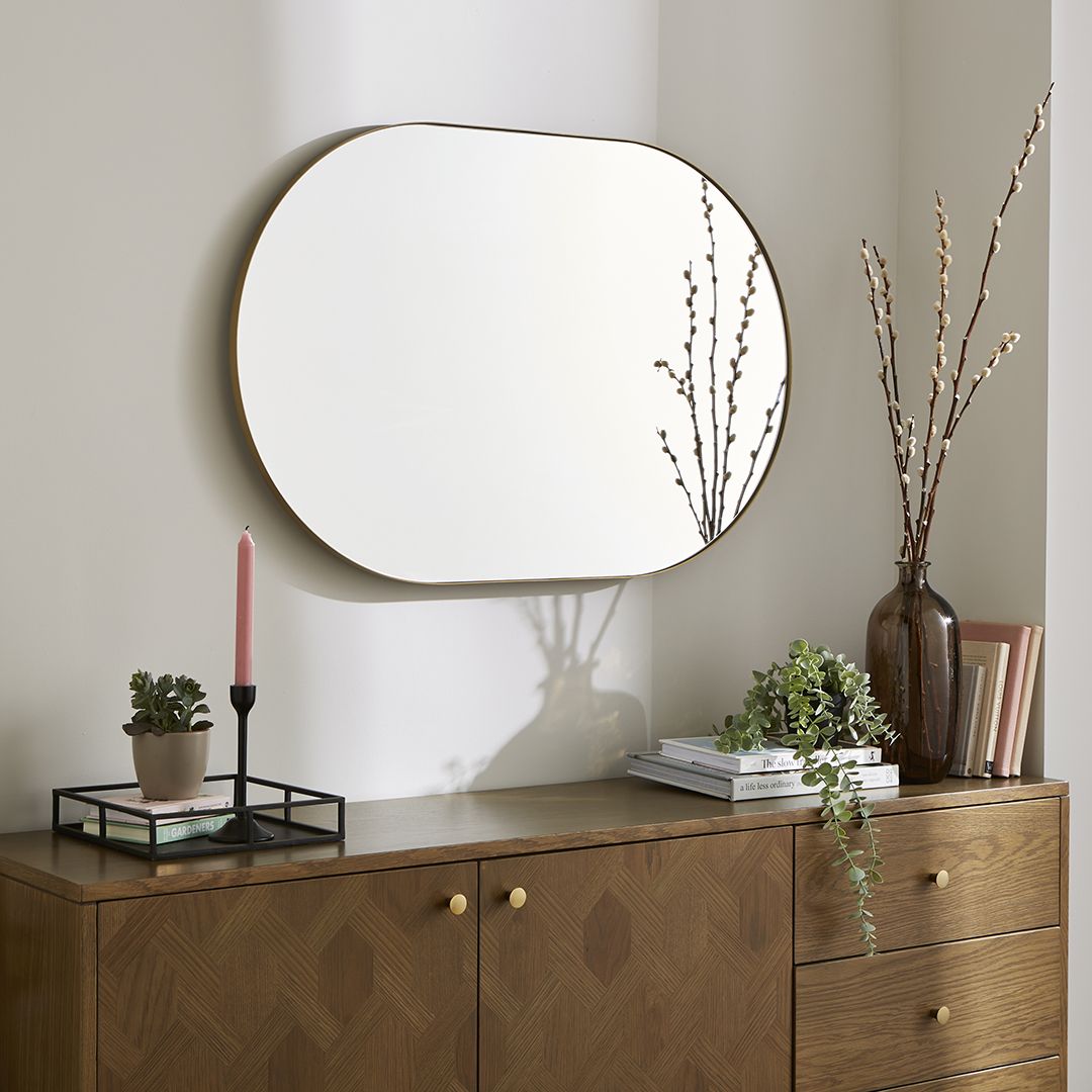 Pagazzi Stoob Champagne Oval Mirror