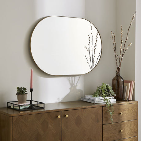 Pagazzi Stoob Champagne Oval Mirror