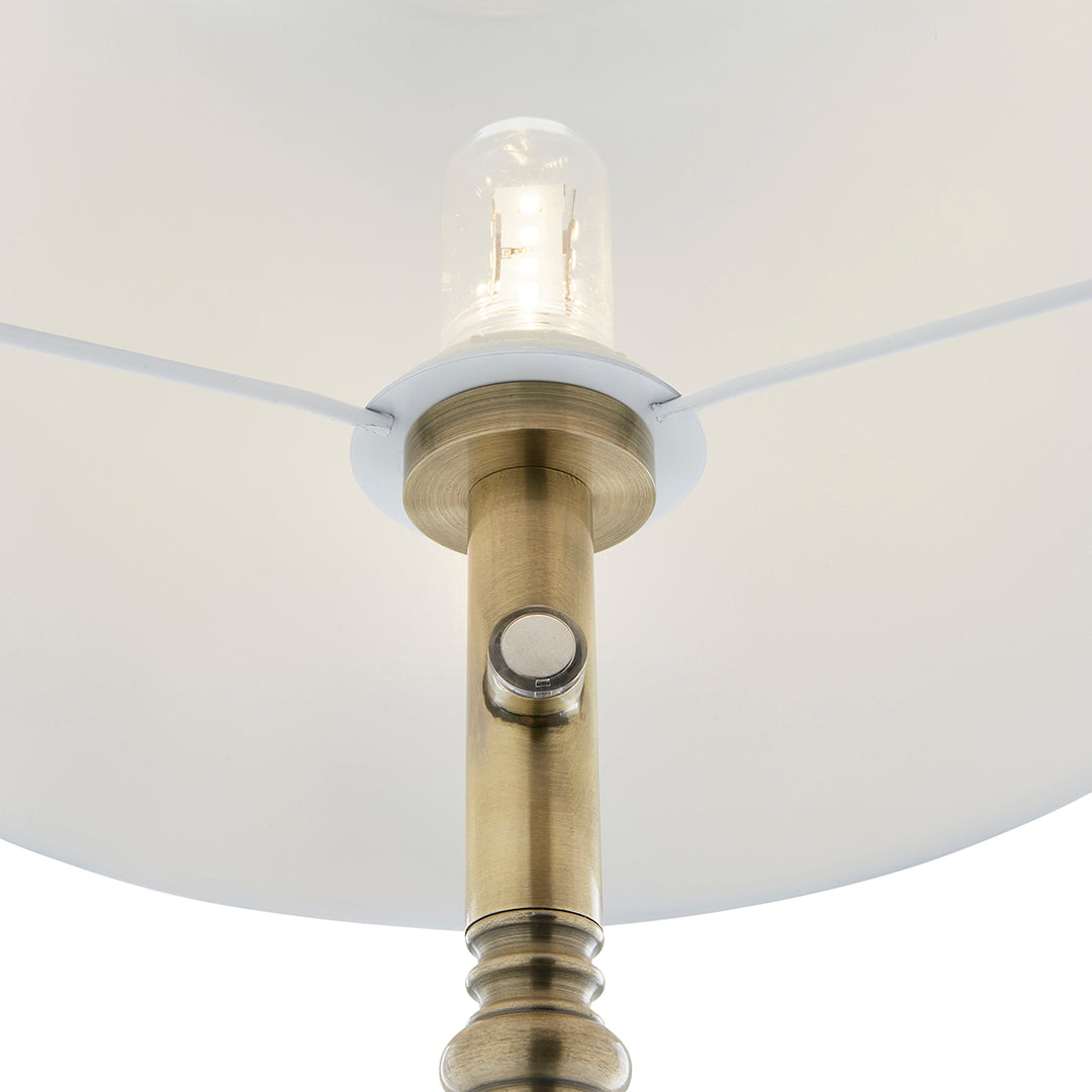 Pagazzi Lustre Antique Brass LED Rechargeable Floor Lamp