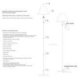 Pagazzi Lustre Antique Brass LED Rechargeable Floor Lamp