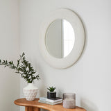 Pagazzi Boucle Cream Round Mirror