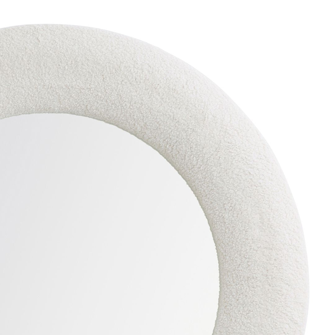 Pagazzi Boucle Cream Round Mirror