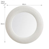 Pagazzi Boucle Cream Round Mirror