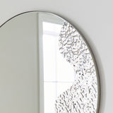 Pagazzi Ripple Silver Round Mirror