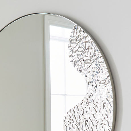 Pagazzi Ripple Silver Round Mirror