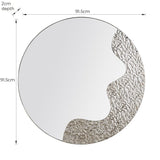 Pagazzi Ripple Silver Round Mirror