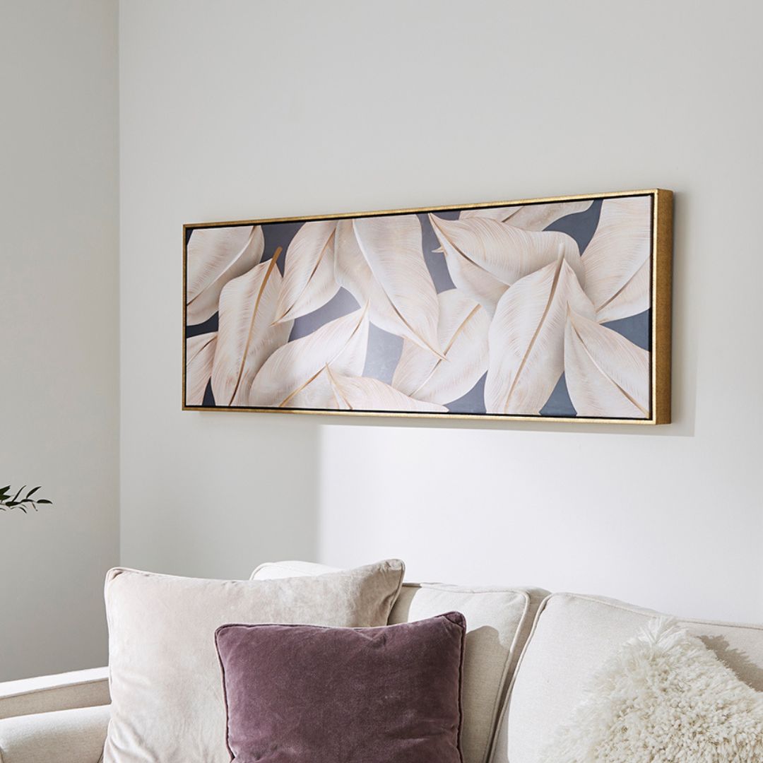 Pagazzi Leaf Gold Canvas Wall Art