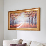 Pagazzi Wooded Trail Gold Framed Canvas Wall Art