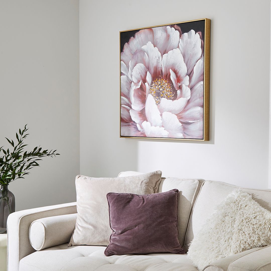 Pagazzi Peony Blush Framed Canvas Wall Art