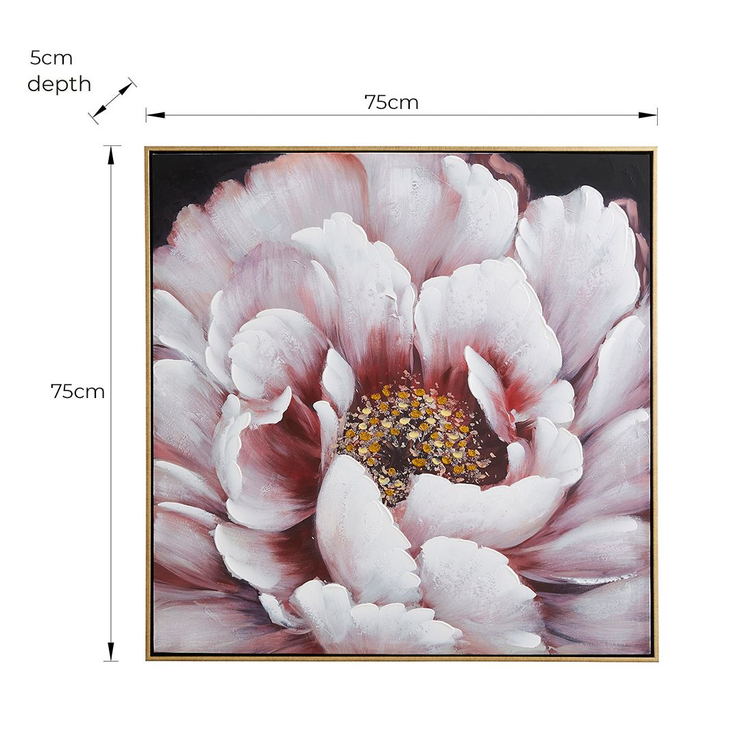 Pagazzi Peony Blush Framed Canvas Wall Art