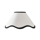 Pagazzi Ripple Off White & Black Lampshade - 27cm