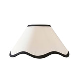 Pagazzi Ripple Off White & Black Lampshade - 27cm