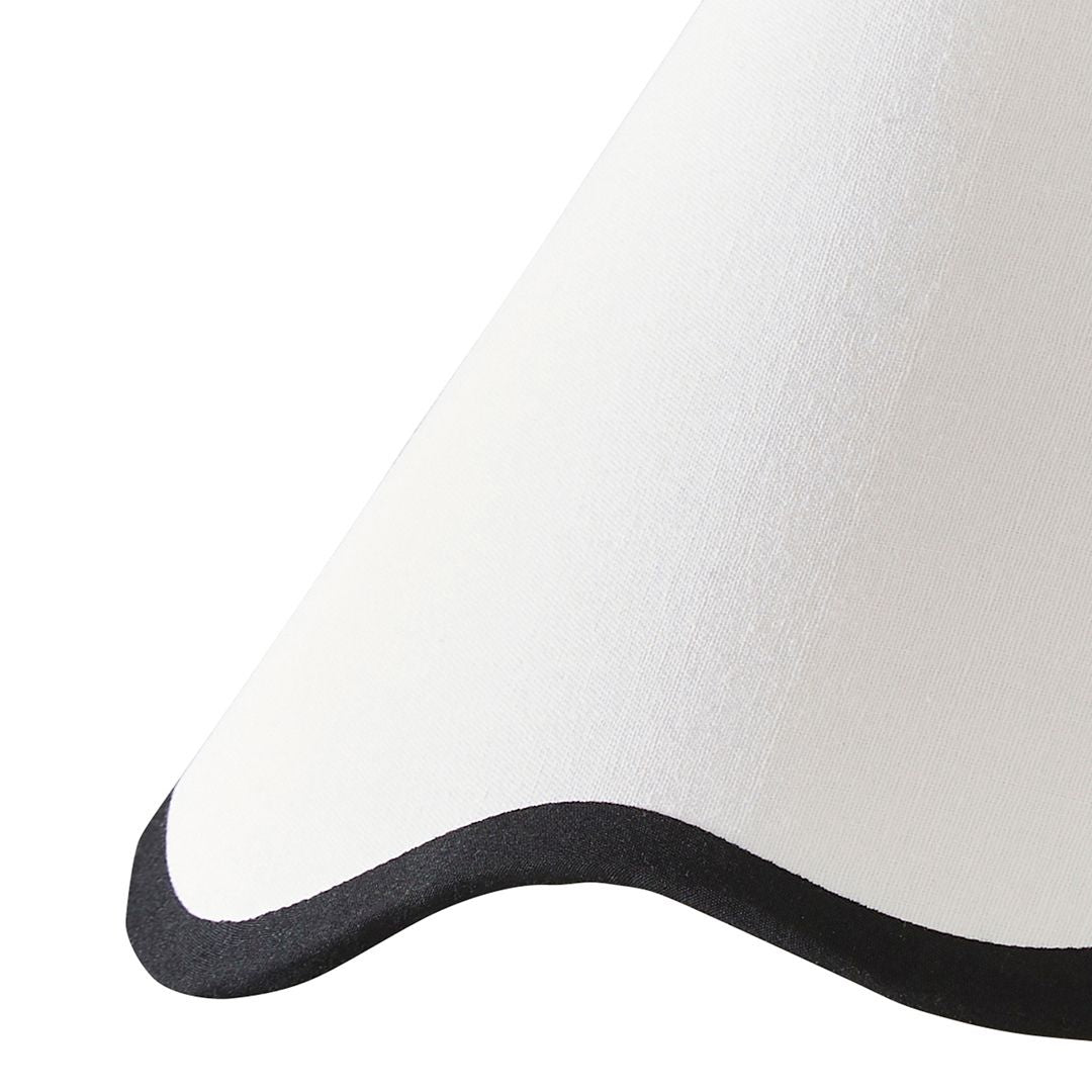 Pagazzi Ripple Off White & Black Lampshade - 27cm