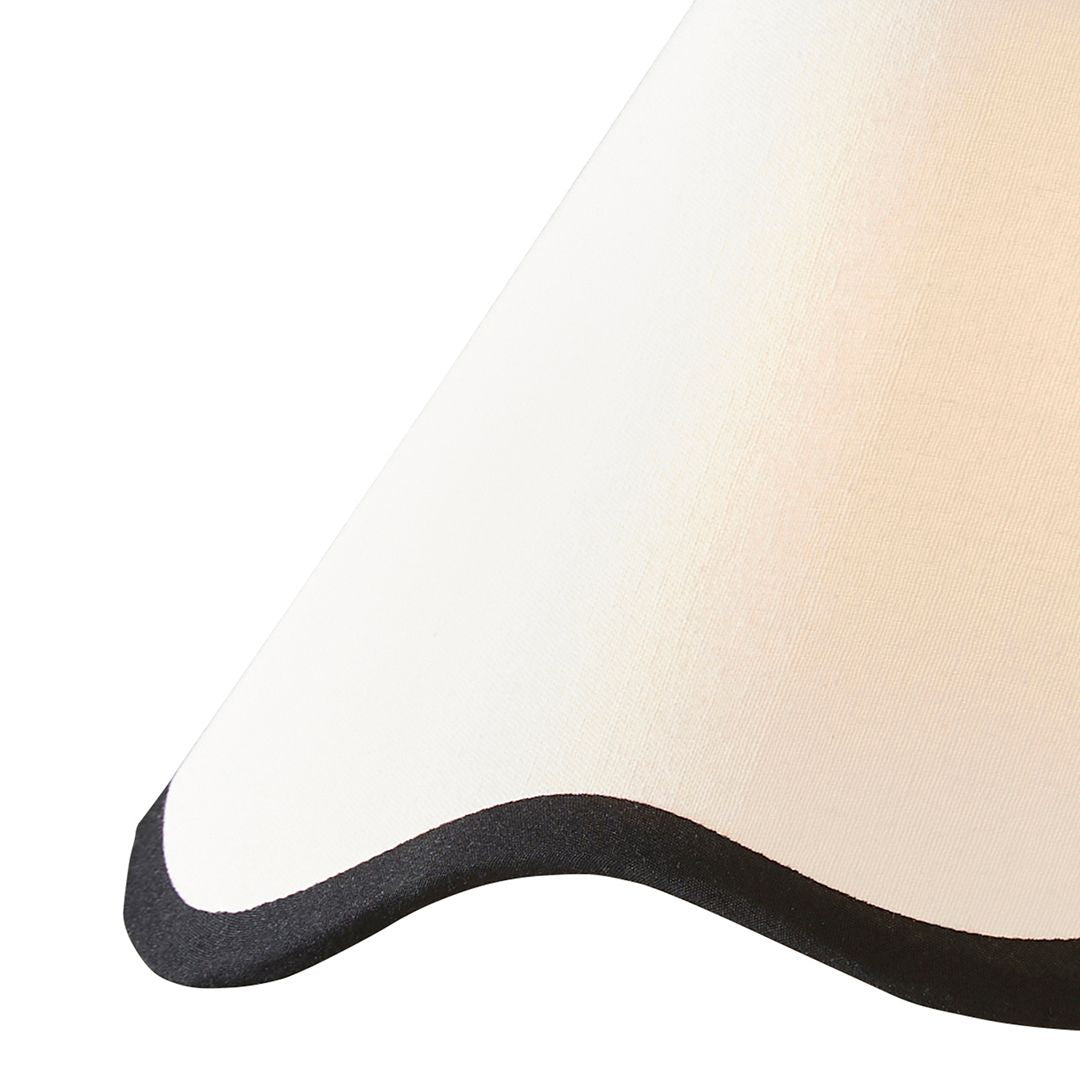 Pagazzi Ripple Off White & Black Lampshade - 27cm