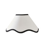 Pagazzi Ripple Off White & Black Lampshade - 32cm