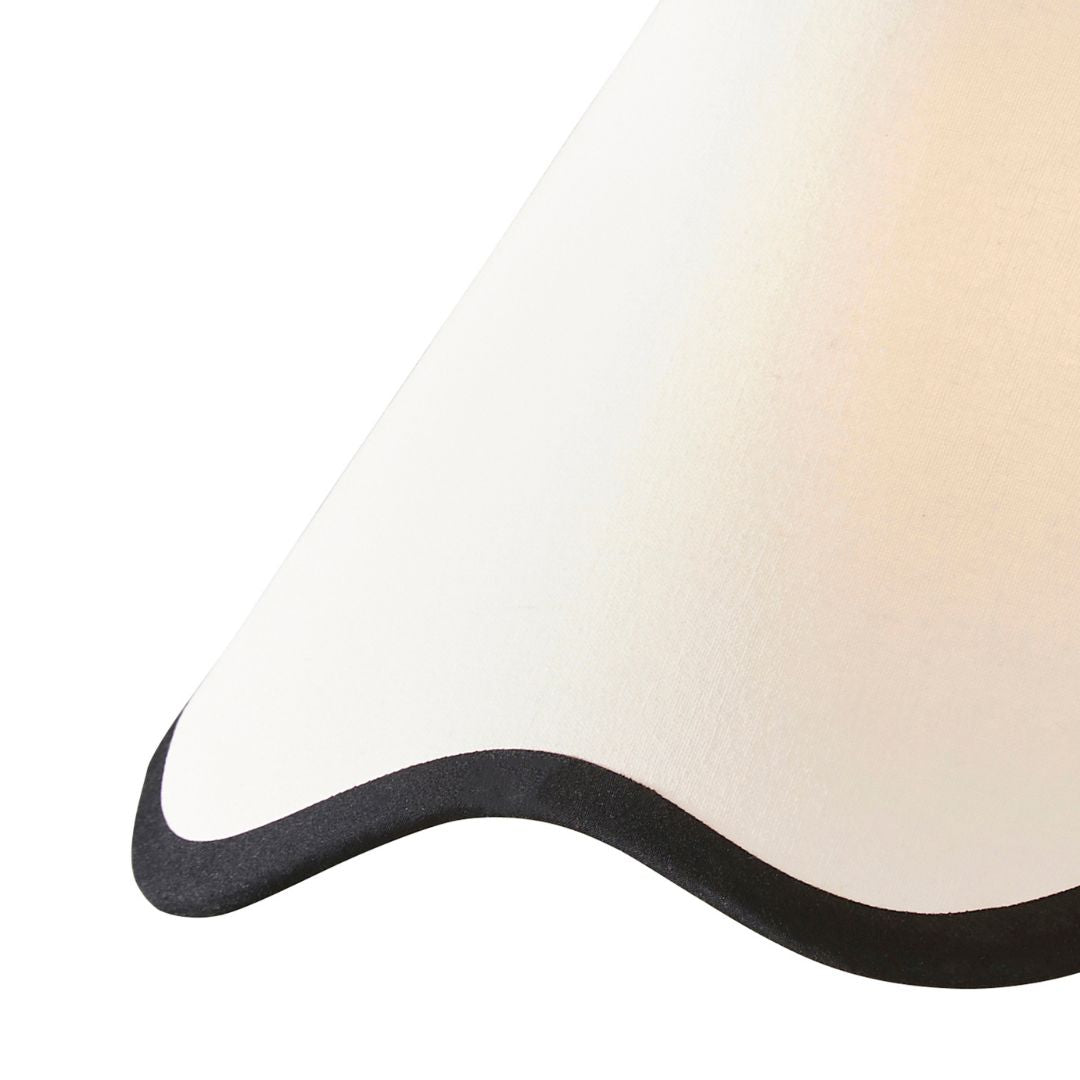 Pagazzi Ripple Off White & Black Lampshade - 32cm