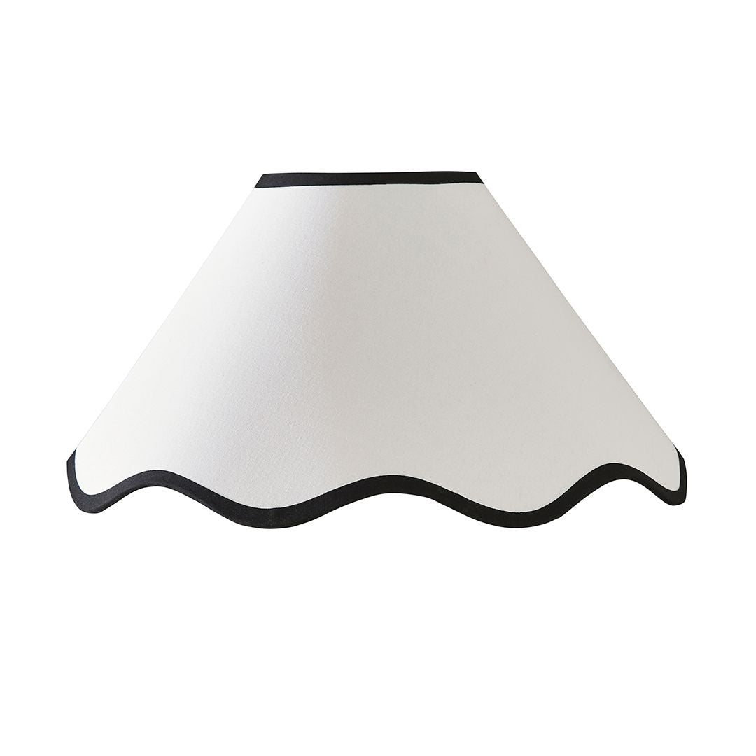 Pagazzi Ripple Off White & Black Lampshade - 40.5cm