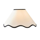 Pagazzi Ripple Off White & Black Lampshade - 40.5cm