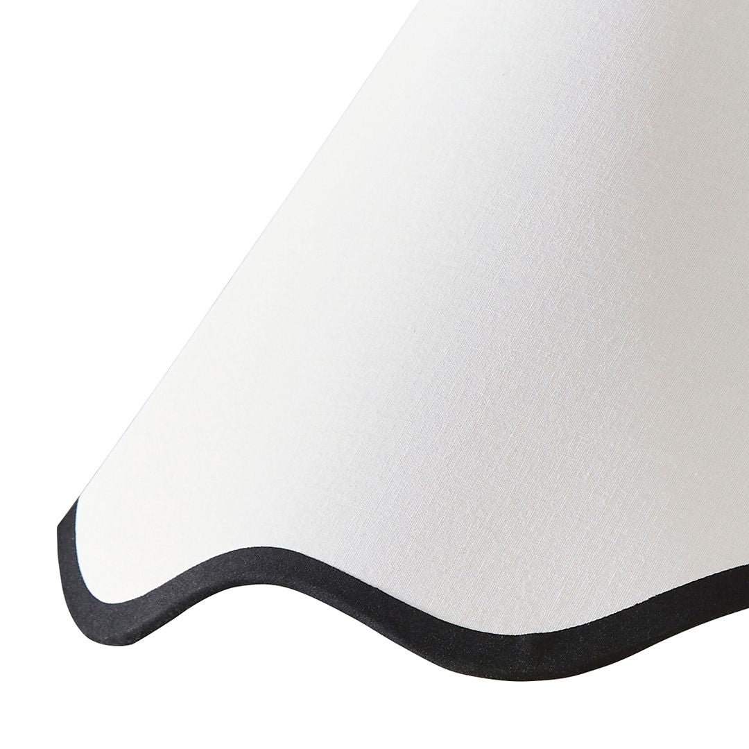 Pagazzi Ripple Off White & Black Lampshade - 40.5cm