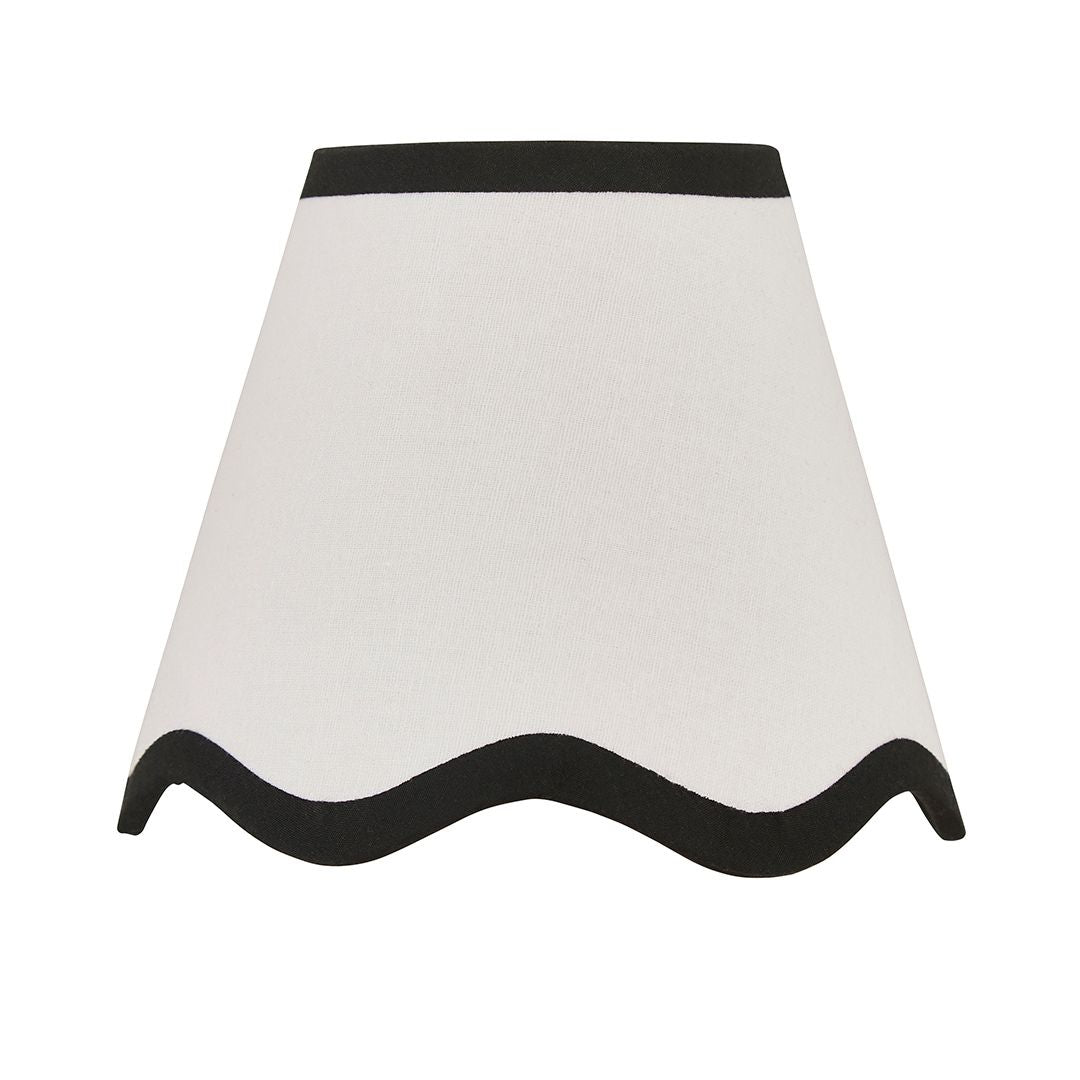 Pagazzi Ripple Candle Shade Off White & Black - 15cm