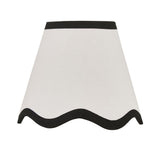 Pagazzi Ripple Candle Shade Off White & Black - 15cm