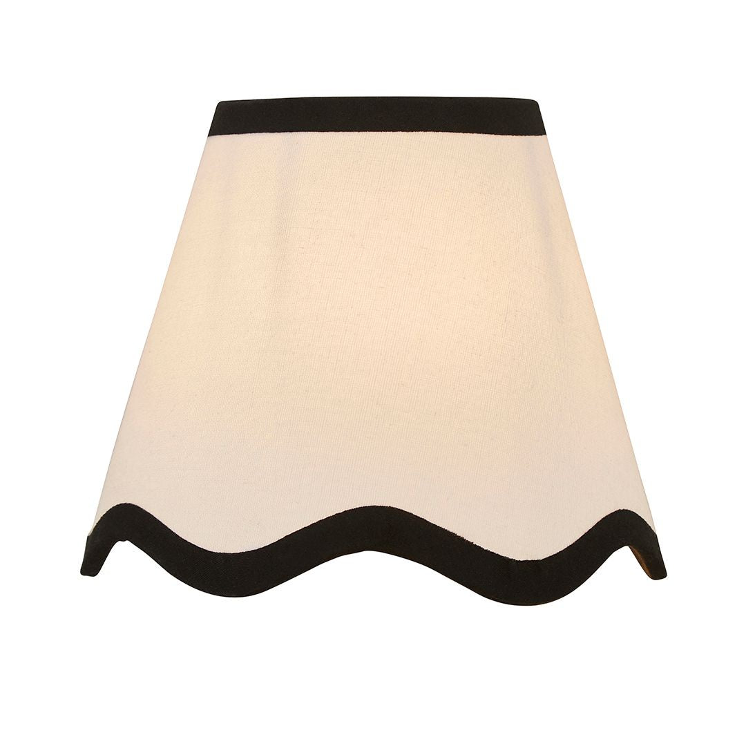 Pagazzi Ripple Candle Shade Off White & Black - 15cm