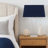 Pagazzi Lizzie Chrome Navy Touch Table Lamp