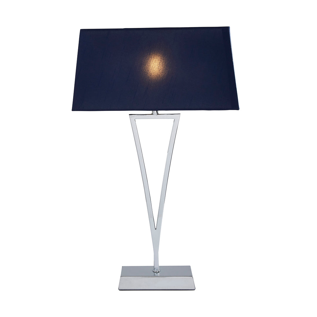 Pagazzi Lizzie Chrome Navy Touch Table Lamp