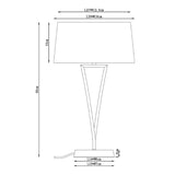 Pagazzi Lizzie Chrome Navy Touch Table Lamp