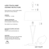 Pagazzi Lizzie Chrome Navy Touch Table Lamp