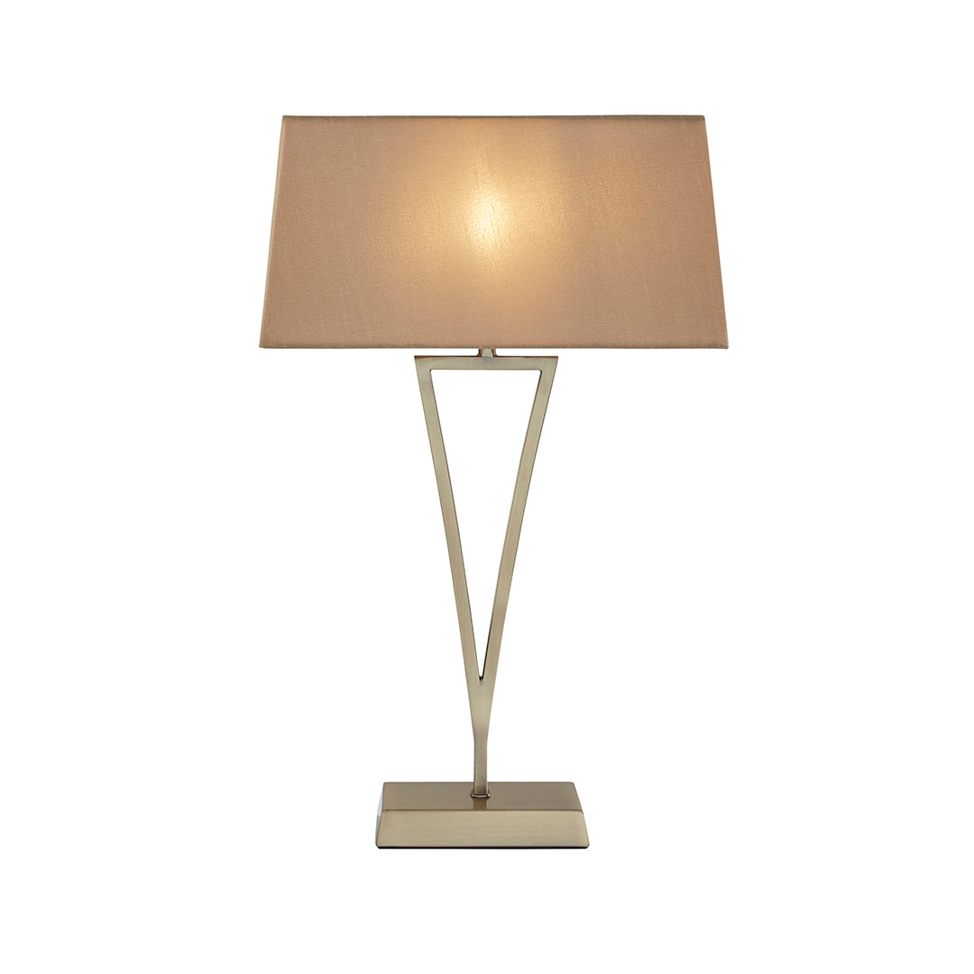 Pagazzi Lizzie Antique Brass & Champagne Touch Table Lamp