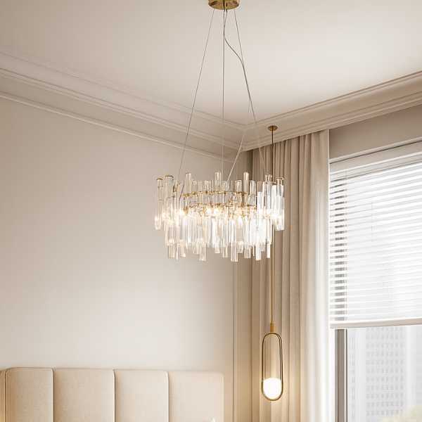 Pagazzi Onega 3 Light Antique Brass & Glass Pendant Ceiling Light