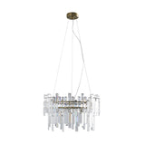 Pagazzi Onega 3 Light Antique Brass & Glass Pendant Ceiling Light