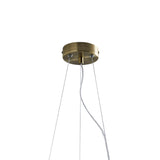 Pagazzi Onega 3 Light Antique Brass & Glass Pendant Ceiling Light