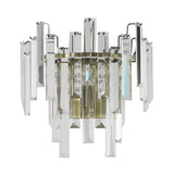 Pagazzi Onega Antique Brass Glass Crystal Wall Light