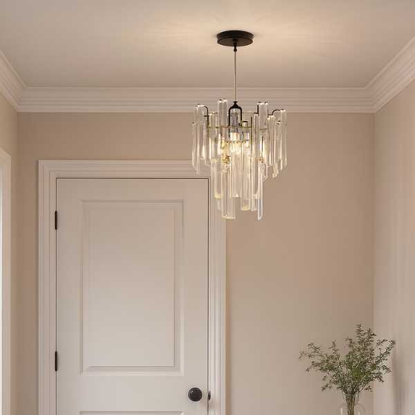 Pagazzi Onega Antique Brass Glass Easy Fit Pendant Shade