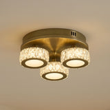 Pagazzi Dilan 3 Light Antique Brass LED Flush Ceiling Light