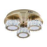 Pagazzi Dilan 3 Light Antique Brass LED Flush Ceiling Light